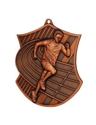Medal biegowy odlewany duży lekkoatletyka | z grawerką i szarfą