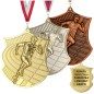 Medal biegowy odlewany duży lekkoatletyczny z grawerką i szarfą