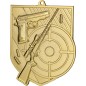 Medal strzelecki odlewany duży pamiątkowy z tabliczką i szarfą