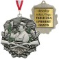 Medal myśliwski odlewany duży sygnalista z grawerką i szarfą Medal myśliwski odlewany duży sygnalista z grawerką i szarfą