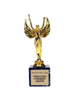 Złota Statuetka Wiktoria Bogini Zwycięstwa z Grawerem – Uniwersalne Trofeum F20g (Tabliczka Gratis)