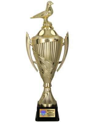 Komplet Pucharów Sportowych z figurką Gołębia 36-31-28 cm + grawer w cenie Gołębiarstwo Hodowla zwierząt