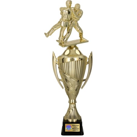 Komplet Pucharów Sportowych z figurką Judo 43-38-35 + grawer w cenie