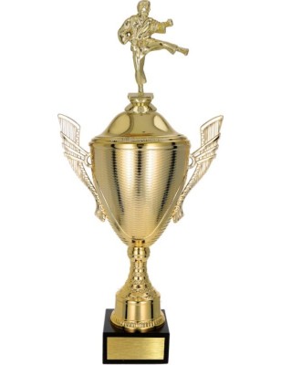 złoty Puchar z figurką karate - trofeum do twojej dyscypliny