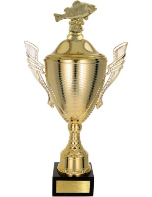 złoty Puchar z figurką wędkarstwo - trofeum do twojej dyscypliny