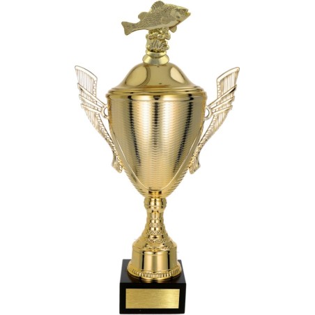 złoty Puchar z figurką wędkarstwo - trofeum do twojej dyscypliny