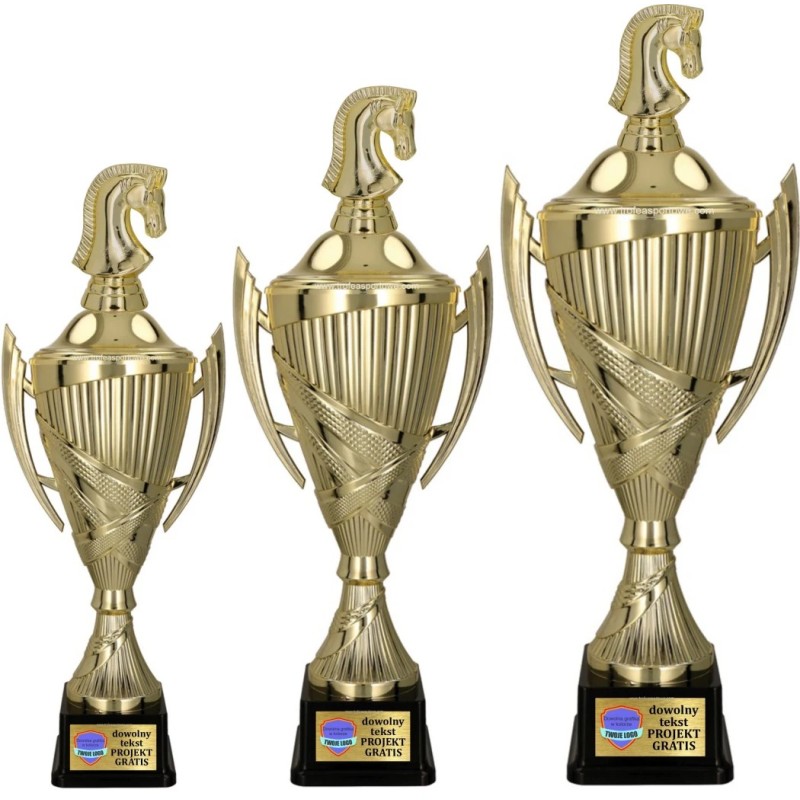 Komplet Pucharów Sportowych z figurką Szachy 35-30-27cm + Personalizacja w cenie Komplet Pucharów Sportowych z figurką Szachy 35-30-27cm + Personalizacja w cenie