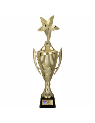 Komplet Pucharów Sportowych z figurką Gwiazdy 41-36-33 cm + grawerki Gratis Uniwersalne