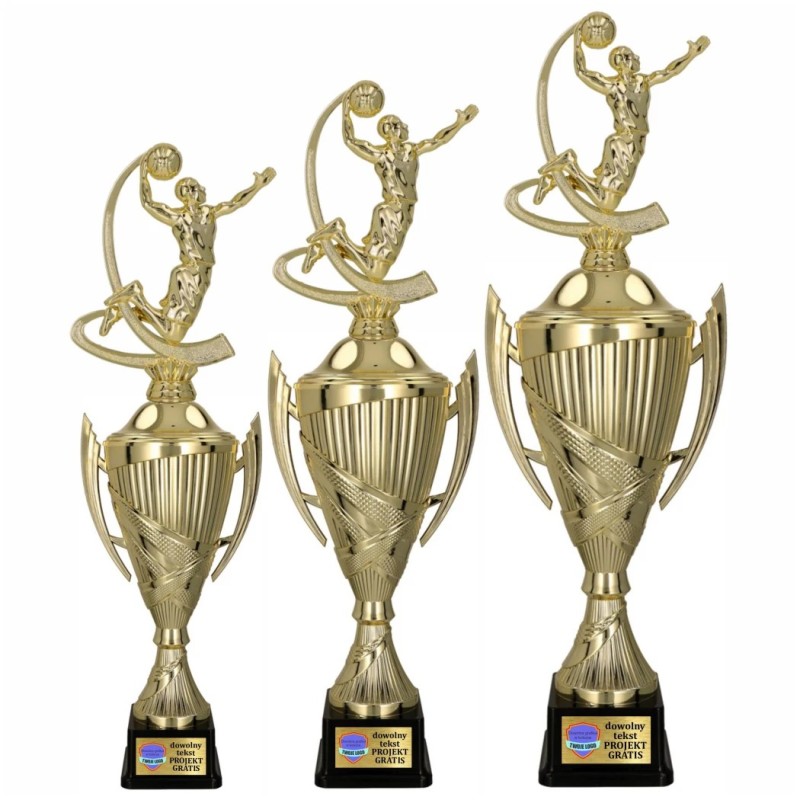 Komplet Pucharów Sportowych z figurką Koszykarza 43-38-35 cm + tabliczki w cenie Koszykówka Komplet Pucharów Sportowych z figurką Koszykarza 43-38-35 cm + tabliczki w cenie Koszykówka