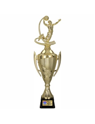 Komplet Pucharów Sportowych z figurką Koszykarza 43-38-35 cm + tabliczki w cenie Koszykówka