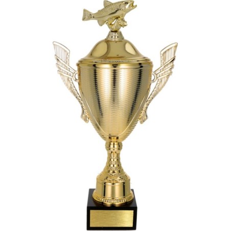 złoty Puchar z figurką wędkarstwo - trofeum do twojej dyscypliny