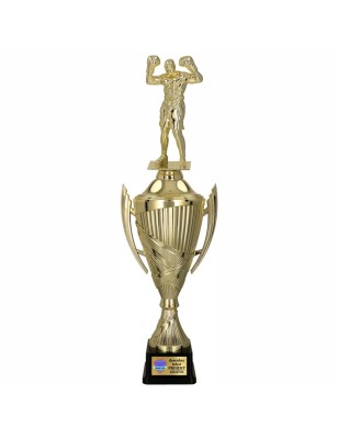 Komplet Pucharów Sportowych z figurką Boksera 44-39-36 cm + tabliczki w cenie Boks