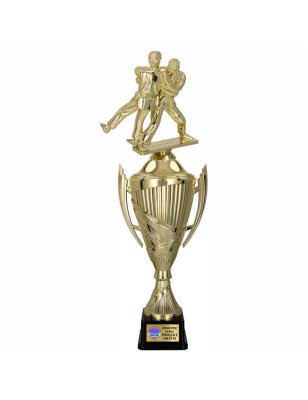 Komplet Pucharów Sportowych z figurką Judo 43-38-35 + grawer w cenie