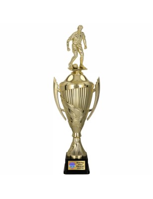 Komplet Pucharów Sportowych z figurką piłkarza 41-36-33 cm+ personalizacja w cenie Piłka Nożna