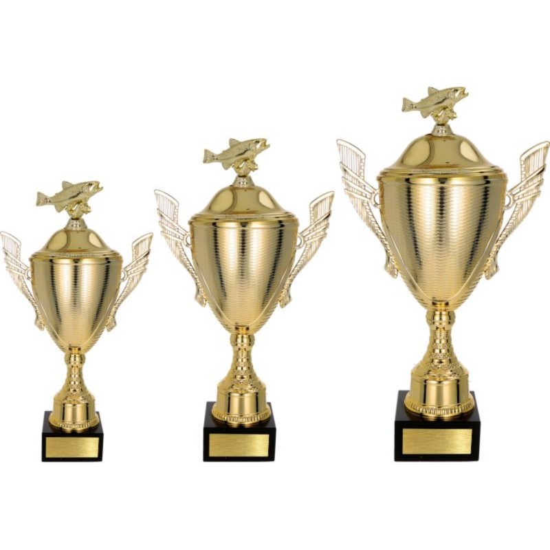 Zestaw pucharów NT733 z figurką wędkarstwo 45-39-34cm