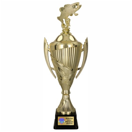 Komplet Pucharów Sportowych z figurką Ryby 37-32-29 cm + tabliczki gratis Wędkarstwo