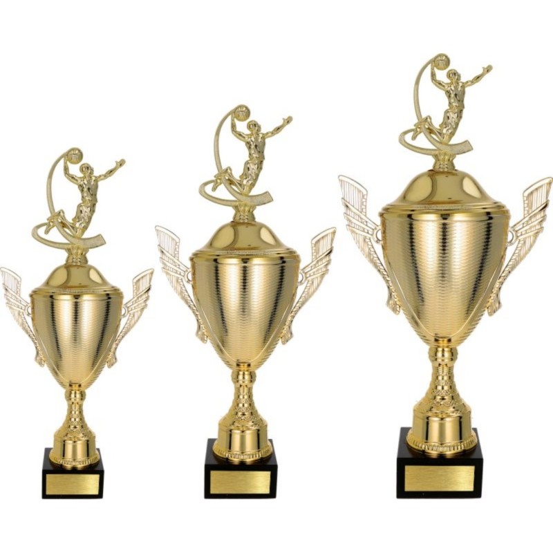 Zestaw pucharów NT733 z figurką koszykarz koszykówka 45-39-34 cm