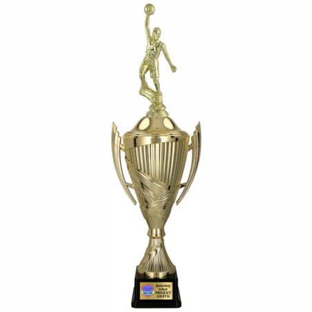 Zestaw Pucharów Sportowych z figurką Koszykarza 45-40-37cm + Grawerki w cenie Koszykówka