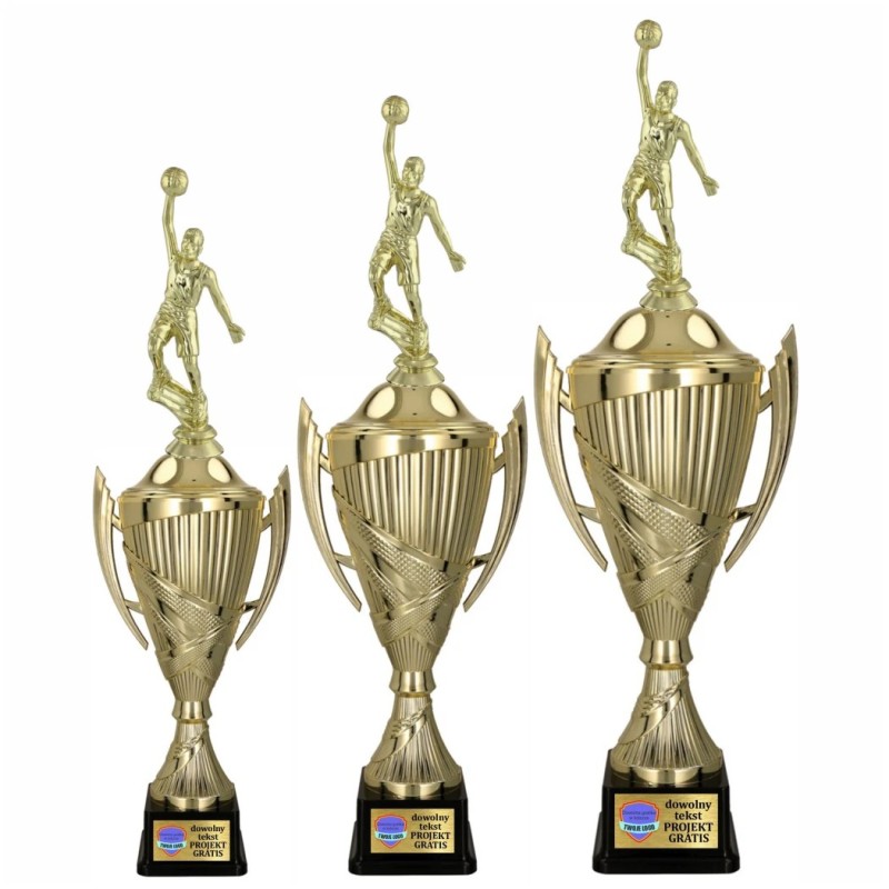 Zestaw Pucharów Sportowych z figurką Koszykarza 45-40-37cm + Grawerki w cenie Koszykówka Zestaw Pucharów Sportowych z figurką Koszykarza 45-40-37cm + Grawerki w cenie Koszykówka