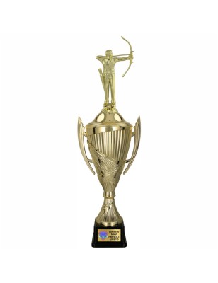 Zestaw Komplet Pucharów Sportowych z figurką Łucznika 48-43-40 cm + Grawerki Gratis Łucznictwo