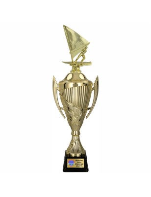 Zestaw Pucharów Sportowych z figurką Windsurfing 43-38-35 cm + Projekt i Grawerki W Cenie