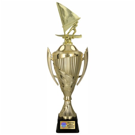 Zestaw Pucharów Sportowych z figurką Windsurfing 43-38-35 cm + Projekt i Grawerki W Cenie