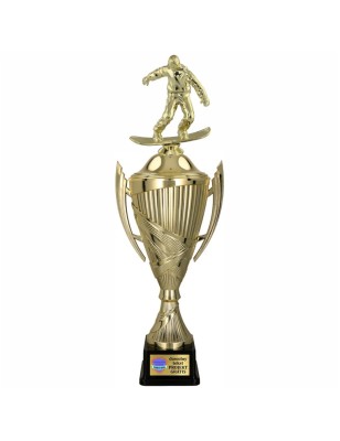 Komplet Pucharów Sportowych z figurką Snowbordzisty 41-36-33 cm + tabliczki w cenie Snowboard