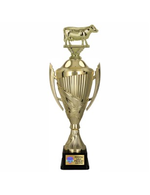 Zestaw Pucharów Sportowych z figurką Krowy 37-32-29 cm+ Personalizacja Gratis Hodowla Zwierząt
