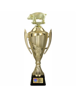 Komplet Pucharów Sportowych z figurką Wieprza 35-30-27 cm + tabliczki w cenie Hodowla zwierząt