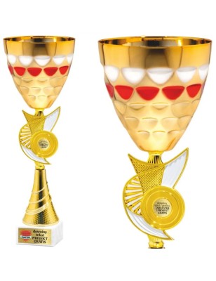 Trofeum sportowe na zawody służb mundurowych z miejscem na wklejkę fi 25mm i tabliczką w cenie