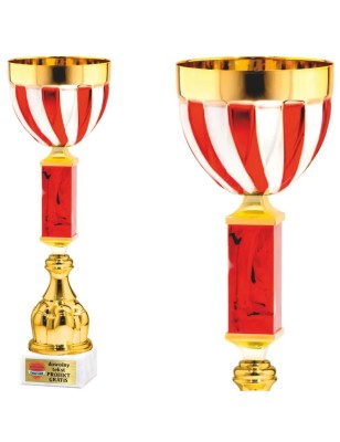 Trofeum w barwach narodowych z czerwoną kolumną Grawer Gratis