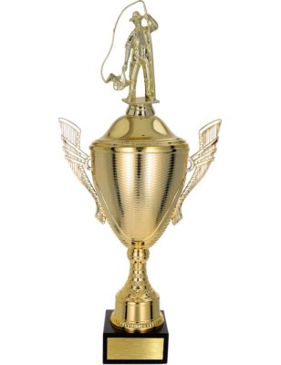 złoty Puchar z figurką wędkarstwo - trofeum do twojej dyscypliny